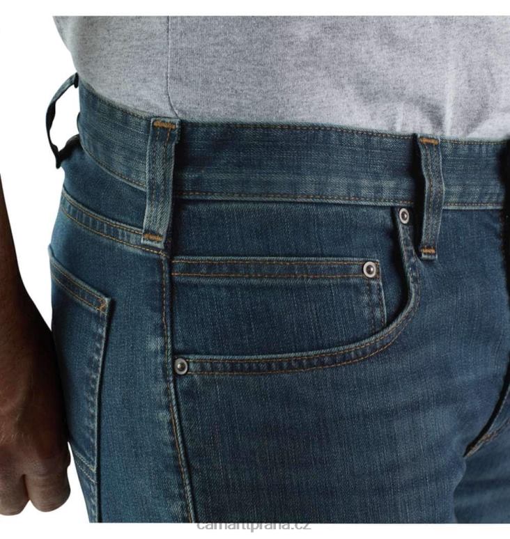 muži robustní flex uvolněný střih s nízkým vzestupem zúžené džíny s 5 kapsami Carhartt 8BL8V58 arkádie