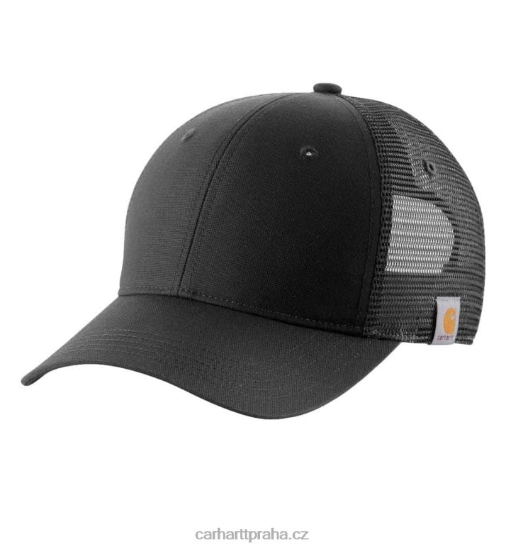 muži robustní profesionální série plátěná síťovaná zadní čepice Carhartt 8BL8V85 Černá