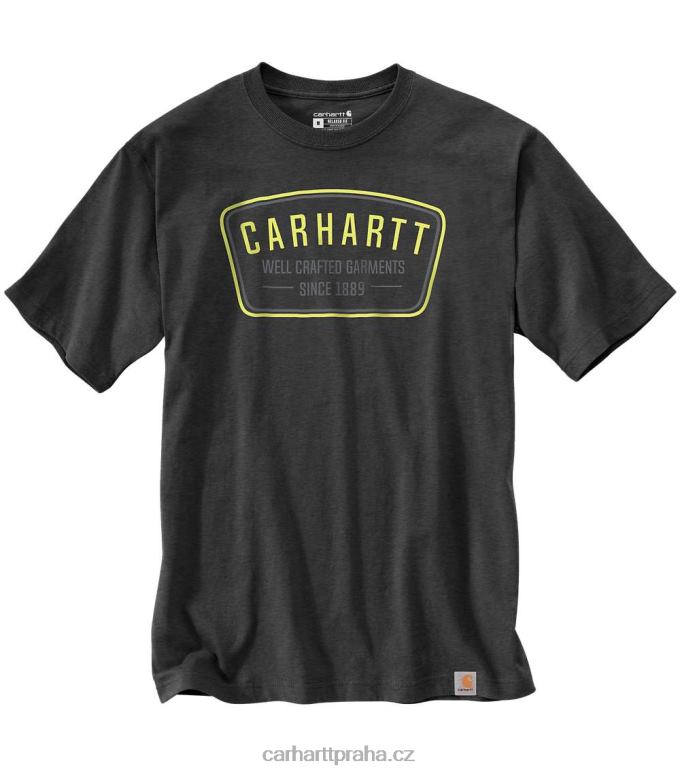 muži uvolněné střihové tričko s kapsou s krátkým rukávem a velkou gramáží Carhartt 8BL8V139 uhlíkový vřes