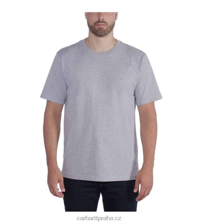 muži uvolněné tričko těžké váhy s krátkým rukávem Carhartt 8BL8V124 Černá