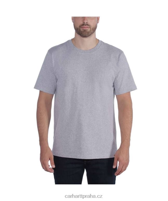 muži uvolněné tričko těžké váhy s krátkým rukávem Carhartt 8BL8V124 Černá