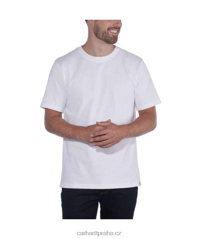 muži uvolněné tričko těžké váhy s krátkým rukávem Carhartt 8BL8V124 Černá