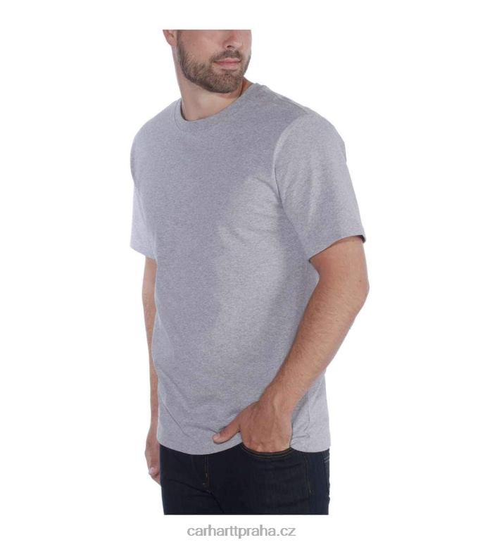 muži uvolněné tričko těžké váhy s krátkým rukávem Carhartt 8BL8V124 Černá