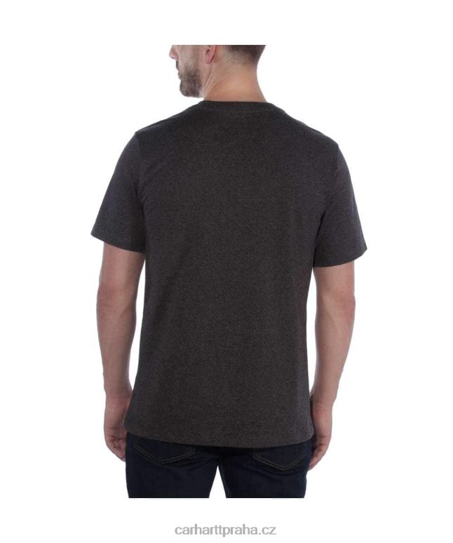 muži uvolněné tričko těžké váhy s krátkým rukávem Carhartt 8BL8V124 Černá