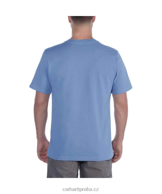 muži uvolněné tričko těžké váhy s krátkým rukávem Carhartt 8BL8V124 Černá