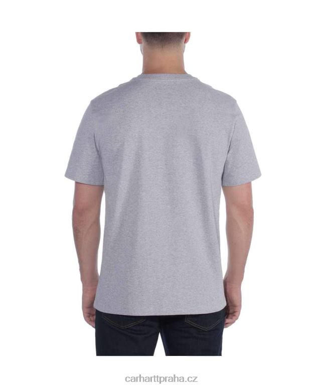 muži uvolněné tričko těžké váhy s krátkým rukávem Carhartt 8BL8V124 Černá