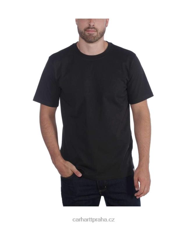 muži uvolněné tričko těžké váhy s krátkým rukávem Carhartt 8BL8V124 Černá