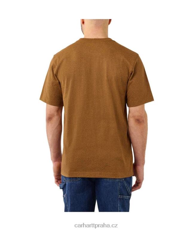 muži uvolněné tričko těžké váhy s krátkým rukávem K87 do kapsy Carhartt 8BL8V116 alpský modrý vřes