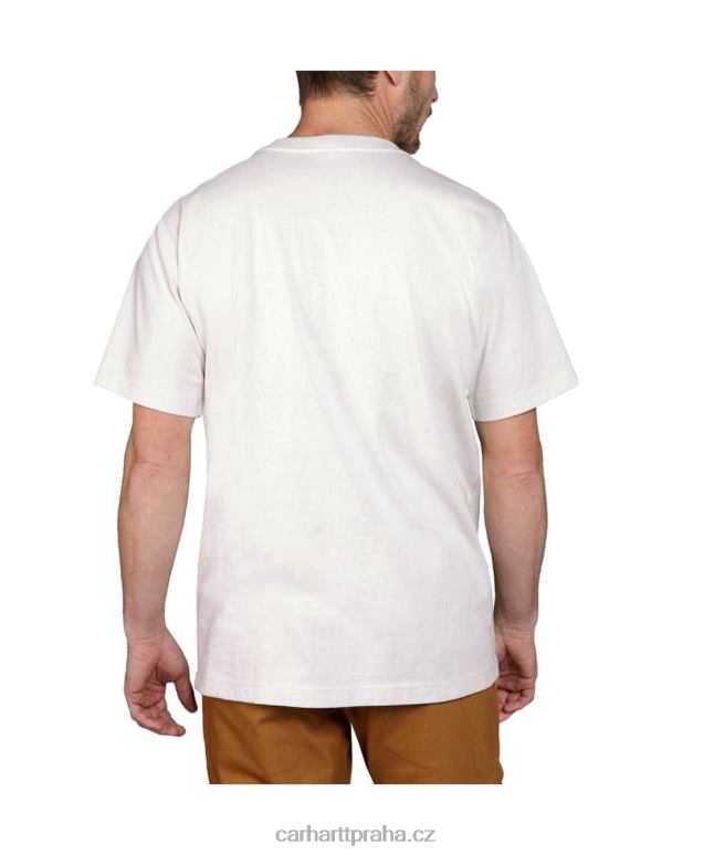 muži uvolněného střihu těžké tričko s krátkým rukávem „c“ s grafikou Carhartt 8BL8V119 Černá