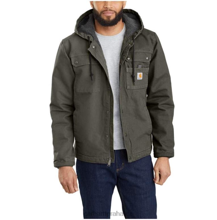 muži užitková bunda uvolněného střihu sepranou kachní šerpou Carhartt 8BL8V14 Černá