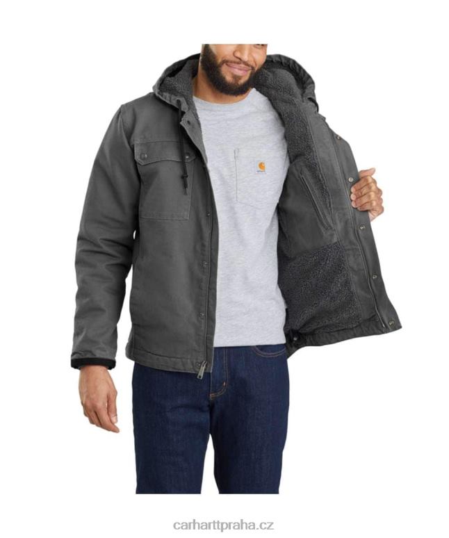 muži užitková bunda uvolněného střihu sepranou kachní šerpou Carhartt 8BL8V14 Černá