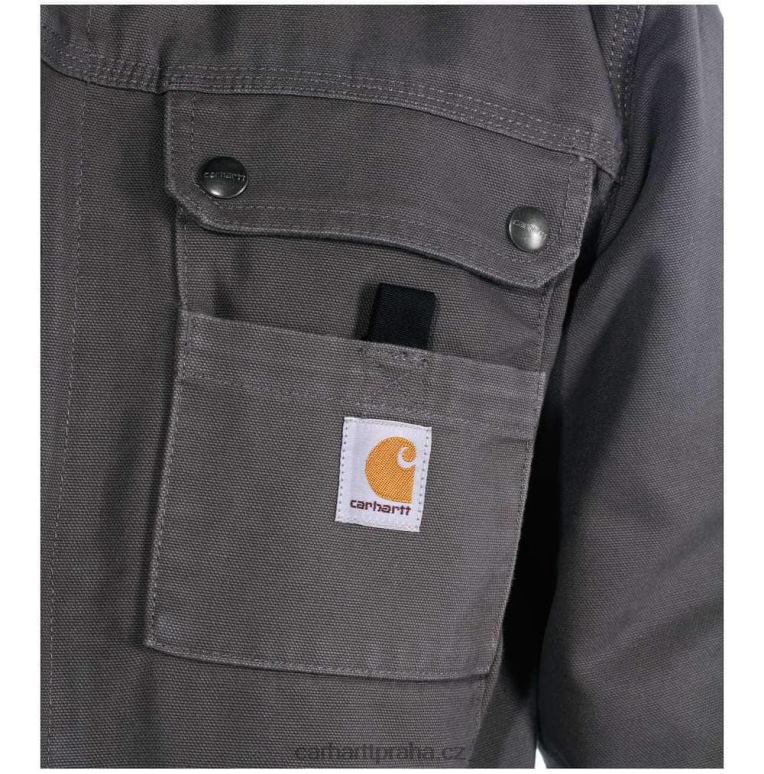 muži užitková bunda uvolněného střihu sepranou kachní šerpou Carhartt 8BL8V14 Černá