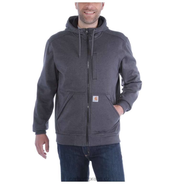 muži wind fighter uvolněná mikina střední váhy s celorozepínacím zipem Carhartt 8BL8V27 Černá