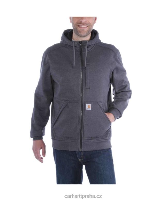 muži wind fighter uvolněná mikina střední váhy s celorozepínacím zipem Carhartt 8BL8V27 Černá