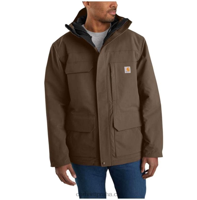 muži zateplený tradiční kabát super dux uvolněného střihu Carhartt 8BL8V15 Černá