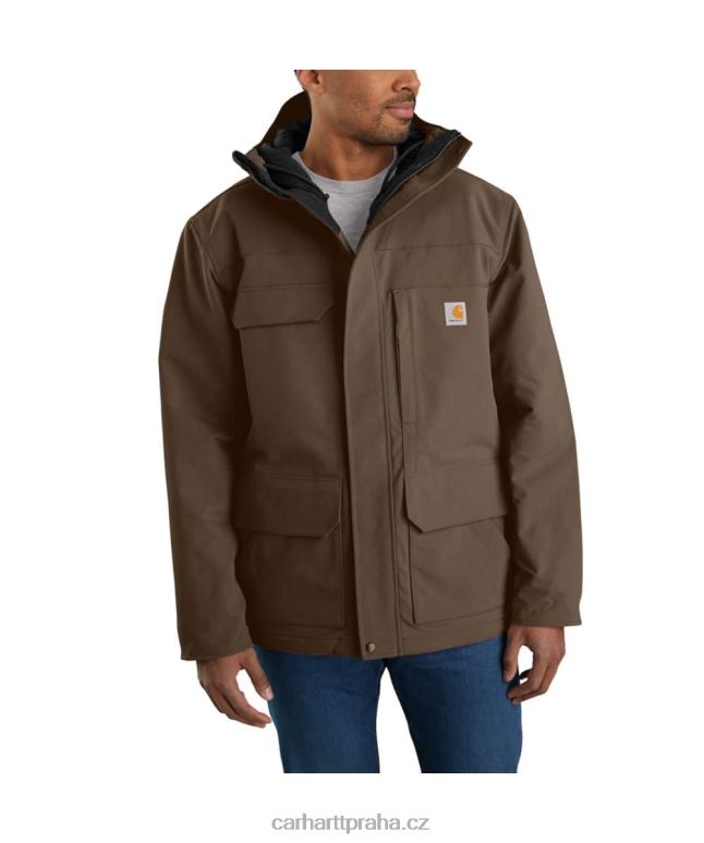 muži zateplený tradiční kabát super dux uvolněného střihu Carhartt 8BL8V15 Černá