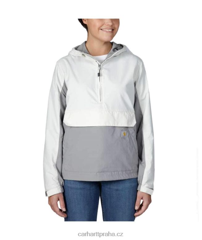 ženy Lehká sbalitelná bunda proti dešti volného střihu Carhartt 8BL8V185 Černá