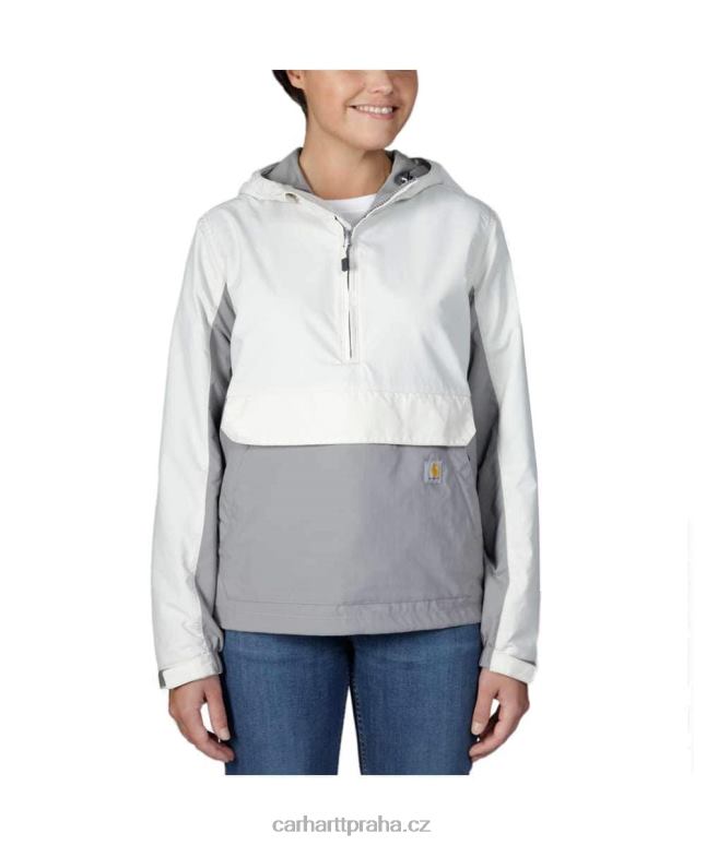 ženy Lehká sbalitelná bunda proti dešti volného střihu Carhartt 8BL8V185 Černá
