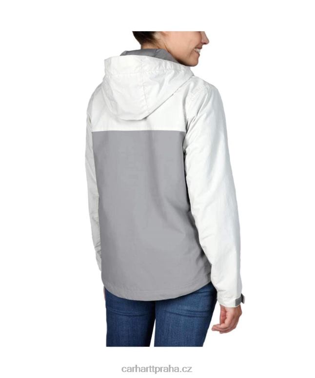 ženy Lehká sbalitelná bunda proti dešti volného střihu Carhartt 8BL8V185 Černá