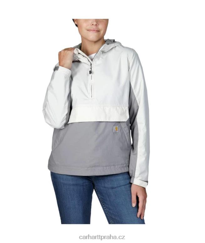 ženy Lehká sbalitelná bunda proti dešti volného střihu Carhartt 8BL8V185 Černá