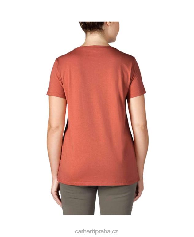 ženy Lehké tričko volného střihu s krátkým rukávem a vícebarevným logem Carhartt 8BL8V226 Černá