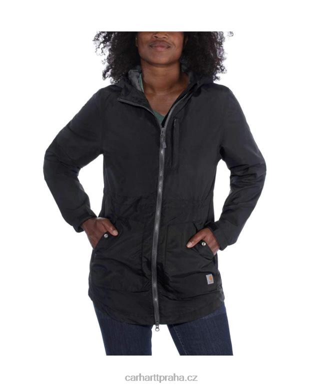 ženy Lehký kabát v uvolněném střihu proti dešti Carhartt 8BL8V195 Černá