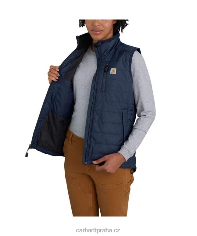 ženy Nylonová zateplená vesta s výstřihem proti dešti Carhartt 8BL8V221 Černá