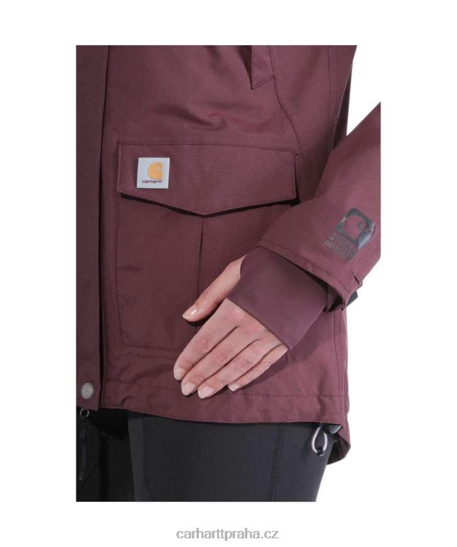 ženy bouřková bunda uvolněného střihu těžké váhy Carhartt 8BL8V193 Černá