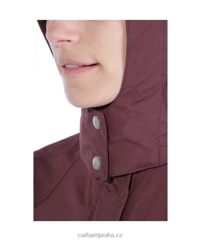 ženy bouřková bunda uvolněného střihu těžké váhy Carhartt 8BL8V193 Černá