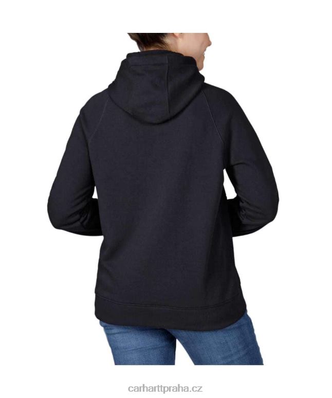 ženy force relaxed fit lehká grafická mikina s kapucí Carhartt 8BL8V205 Černá