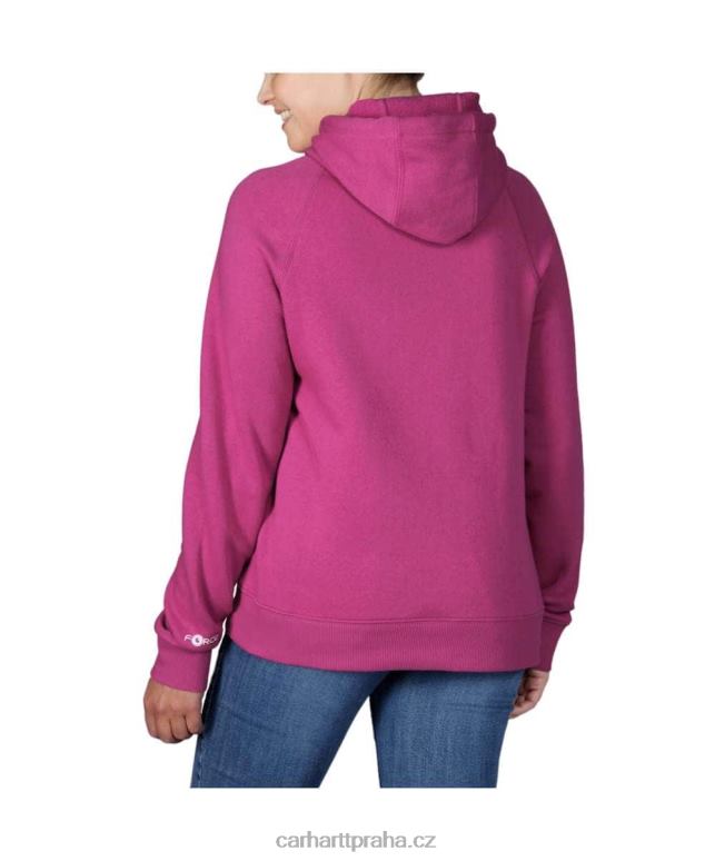 ženy force relaxed fit lehká grafická mikina s kapucí Carhartt 8BL8V205 Černá