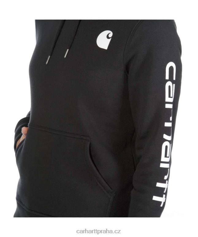 ženy mikina s grafickým rukávem s logem střední váhy ve volném střihu Carhartt 8BL8V211 jasanová růže