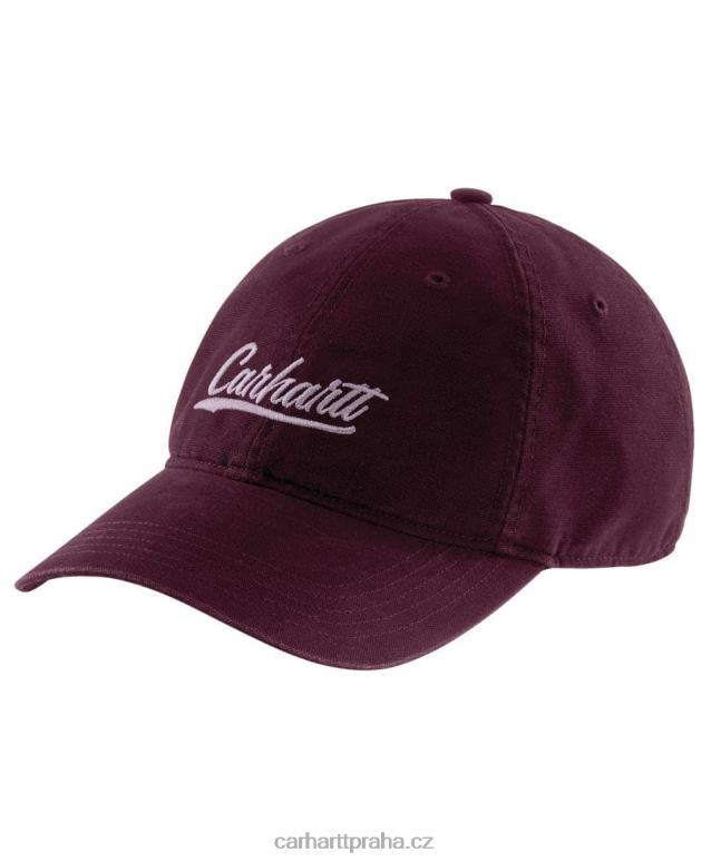 ženy plátno skript grafická čepice Carhartt 8BL8V214 Černá