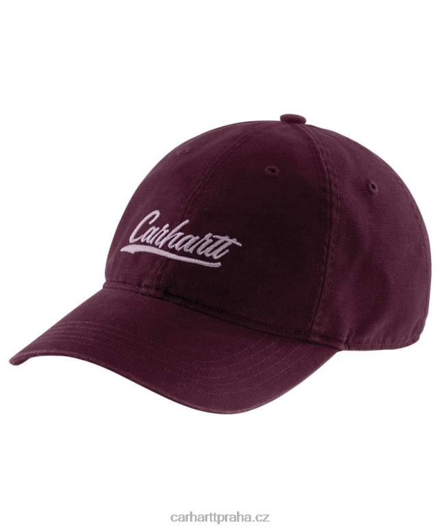 ženy plátno skript grafická čepice Carhartt 8BL8V214 Černá