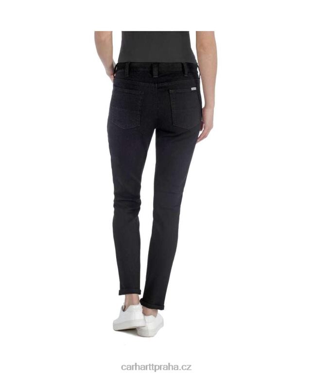 ženy robustní flex slim fit džíny Carhartt 8BL8V203 onyx