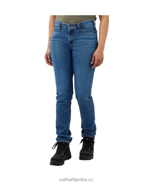 ženy robustní flex slim fit zúžené džíny Carhartt 8BL8V199 líska