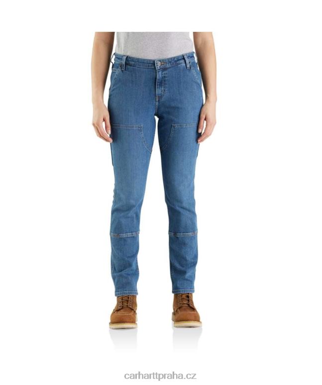 ženy robustní flex uvolněný střih s dvojitým předním rovným džínem Carhartt 8BL8V198 lípa