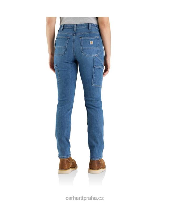 ženy robustní flex uvolněný střih s dvojitým předním rovným džínem Carhartt 8BL8V198 lípa