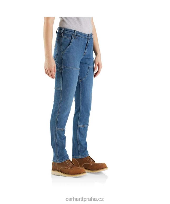 ženy robustní flex uvolněný střih s dvojitým předním rovným džínem Carhartt 8BL8V198 lípa