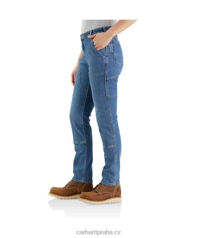 ženy robustní flex uvolněný střih s dvojitým předním rovným džínem Carhartt 8BL8V198 lípa