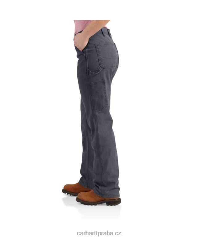 ženy robustní flex volné plátěné pracovní kalhoty Carhartt 8BL8V201 Černá