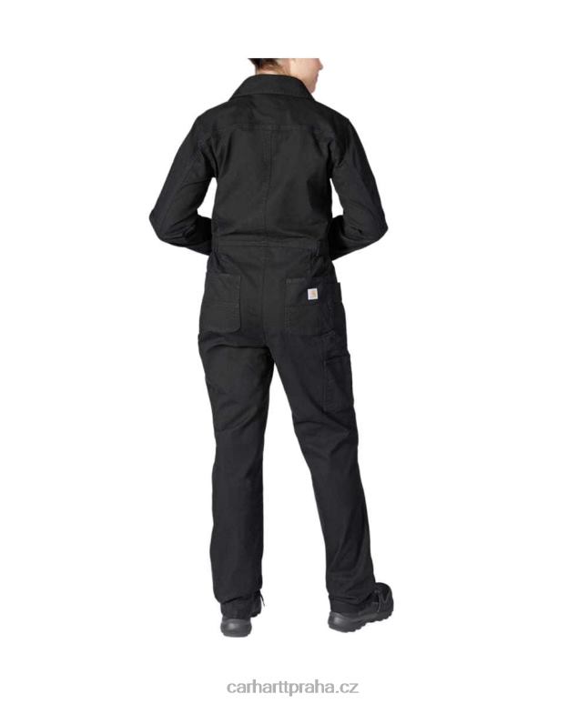 ženy robustní plátěná kombinéza uvolněného střihu Carhartt 8BL8V216 Černá