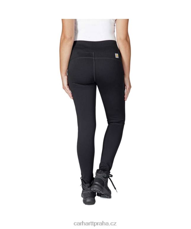 ženy silově vypasované legíny s podšívkou vysoké hmotnosti Carhartt 8BL8V184 Černá
