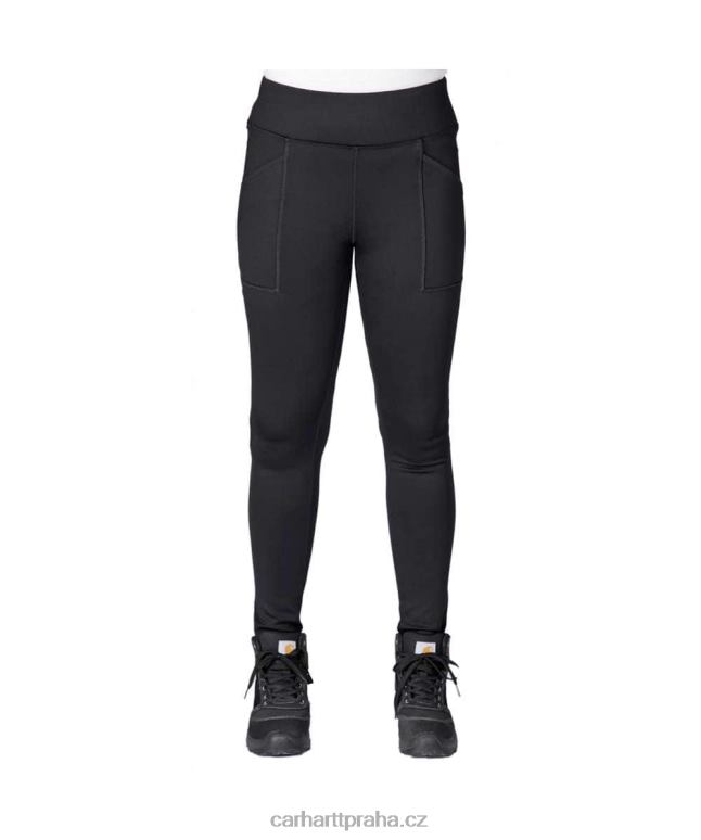 ženy silově vypasované legíny s podšívkou vysoké hmotnosti Carhartt 8BL8V184 Černá