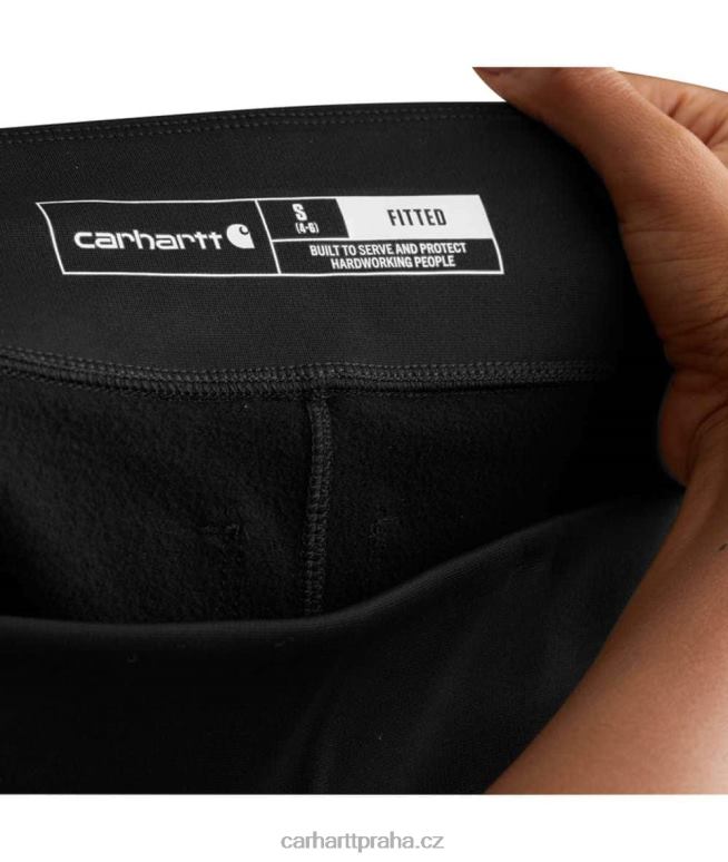 ženy silově vypasované legíny s podšívkou vysoké hmotnosti Carhartt 8BL8V184 Černá