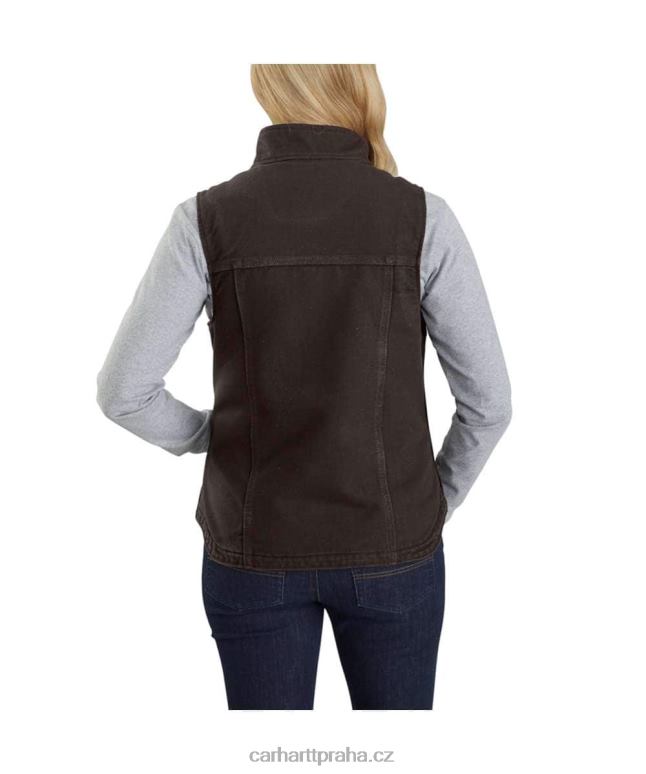 ženy uvolněný střih sepraná kachní vesta s podšívkou se šerpou Carhartt 8BL8V222 carhartt hnědá