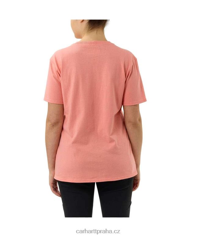 ženy volné tričko těžké váhy s krátkým rukávem k87 do kapsy Carhartt 8BL8V223 jasanová růže