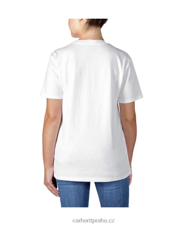 ženy volné tričko těžké váhy s krátkým rukávem k87 do kapsy Carhartt 8BL8V223 jasanová růže
