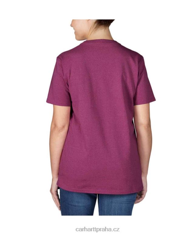ženy volné tričko těžké váhy s krátkým rukávem k87 do kapsy Carhartt 8BL8V223 jasanová růže