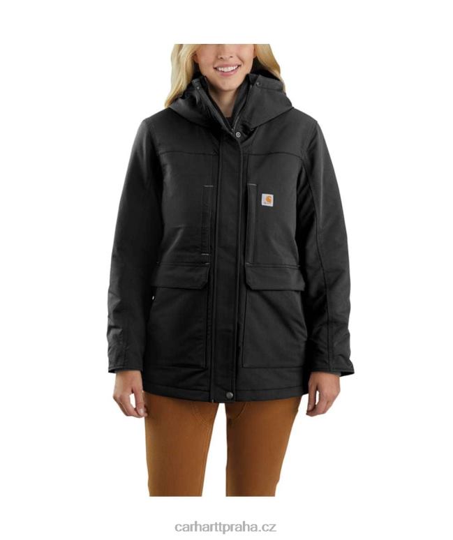 ženy zateplený tradiční kabát super dux uvolněného střihu Carhartt 8BL8V194 Černá